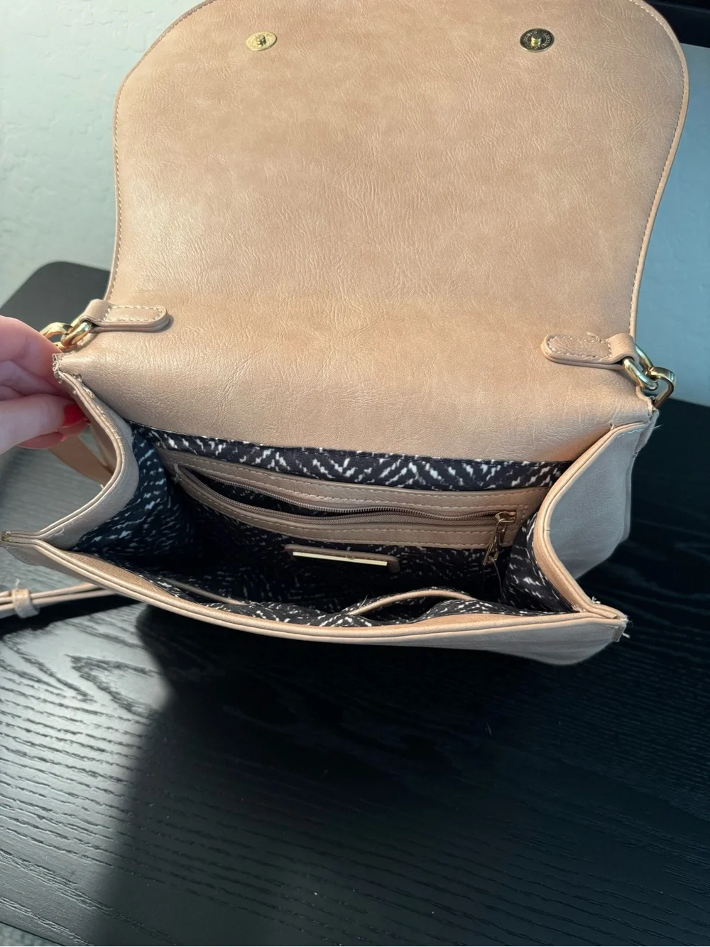 Neutral Beige Top-Handle Crossbody Bag - Chic Everyday Style